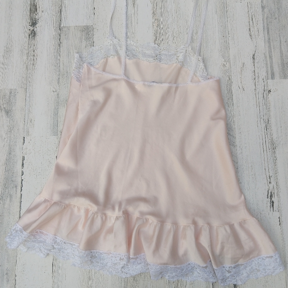 Vintage 70s 80s Union Label Lace Cottagecore Cami - Picture 2 of 8